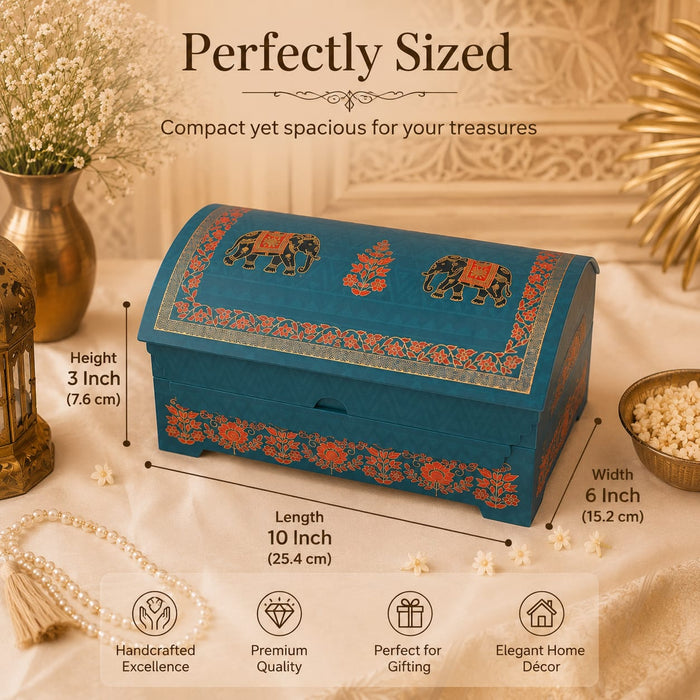 Royal Sandook Premium Printed Curved Gift Hamper Box | Luxury Festive Packaging Box for Raksha Bandhan, Diwali, Wedding & Return Gifts