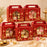 Small size Premium Red & Gold Decorative Gift Hamper Box with Handle & Window | 8 × 8 × 4 Inch Gifting Box