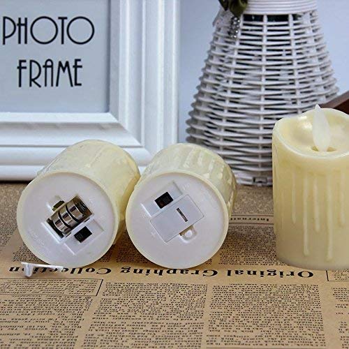 Flame less LED pillar Candle with Dancing Flame Battery Operated