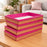 dark pink Multipurpose Decorative Viral Folding Paper Box (without net and Twister) Rectangle Cardboard Box DIY Tray for Gift Hamper, Gifting (Cardboard Folding Paper Box),Room Hamper,Wedding Hamper