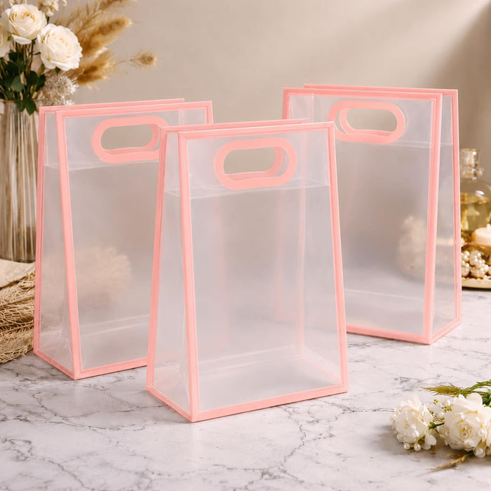 Medium Size (24 X 10 X 35 CM) Transparent Bag Goodie Bags , Clear Gift Bag, Hamper Bag,Carry Bags,Shopping Gift Bag,Gifting,Presents,Return Gifts,Birthday,Festivals,Events