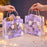 Purple Transparent Gift Bag with Floral Print    | Gift Bag for Her/Him,  hamper bag, Carry Bags, shopping gift bag, Presents, Packing, Wedding Return Gifts, Birthday, Events, Festivals (24 cm x 22 cm)