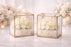 Medium Square Trasparent Golden border Bag Goodie Bags Gift bag, gift For new year Gifting, marriage Return Gifts, Birthday, Wedding, Party, Season's Greeting (Golden) (20 x 9 x 20)cm