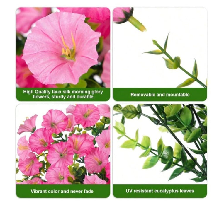 Artificial Hanging Flowers for Home Decor, Pink Flower Vine Garland for Wall, Door, Balcony, Garden, Wedding, Party, Mandap, Room, Office & Festival Decoration