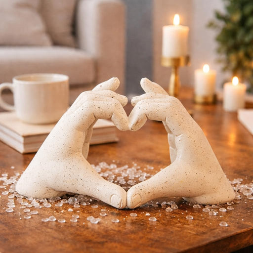 Heart Shape Resin Showpiece, Love, Home Decor Showpiece – Elegant Resin Art Design for Valentine, Bedroom Décor, Decorative Room Enhancement