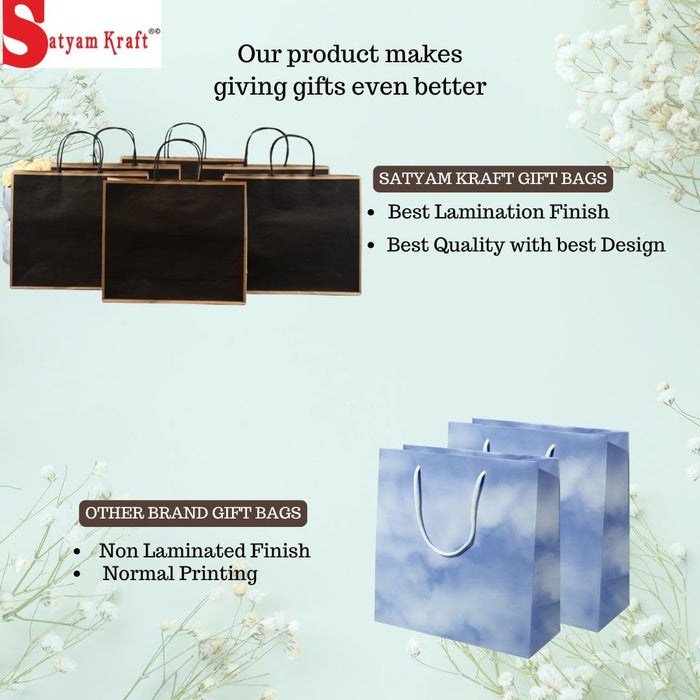 Large Size  (27X32X11 cm) Paper Bags With Handle Gift Paper bag, Carry Bags, gift For Valentine Gifting, marriage Return Gifts, Birthday, Wedding, Party, Season's Greetings