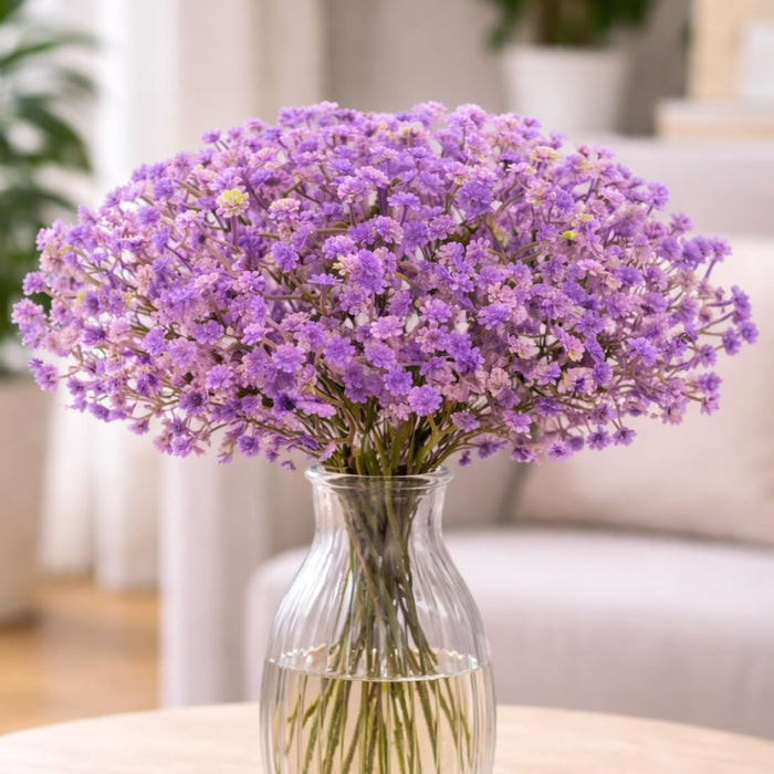 Artificial Baby’s Breath Gypsy Flowers | Gypsophila Bouquet for Home Decor, Bedroom, Balcony, Garden, Birthday Surprise & Wedding Décoration (28.5 cm)