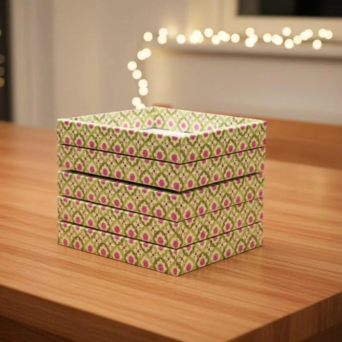 Multipurpose Decorative Viral Folding Paper Box (without net and Twister) Rectangle Cardboard Box DIY Tray for Gift Hamper, Gifting (Cardboard Folding Paper Box),Room Hamper,Wedding Hamper