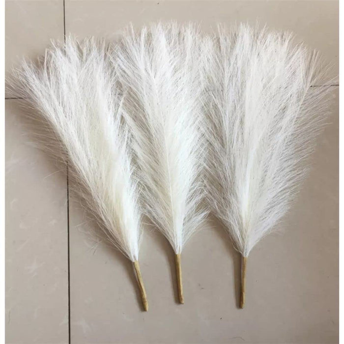 small Faux Pampas Grass Artificial Flowers Fake Flower for Home, Office, Bedroom, Balcony, Living Room, Table Decoration, Plants and Craft Items Corner