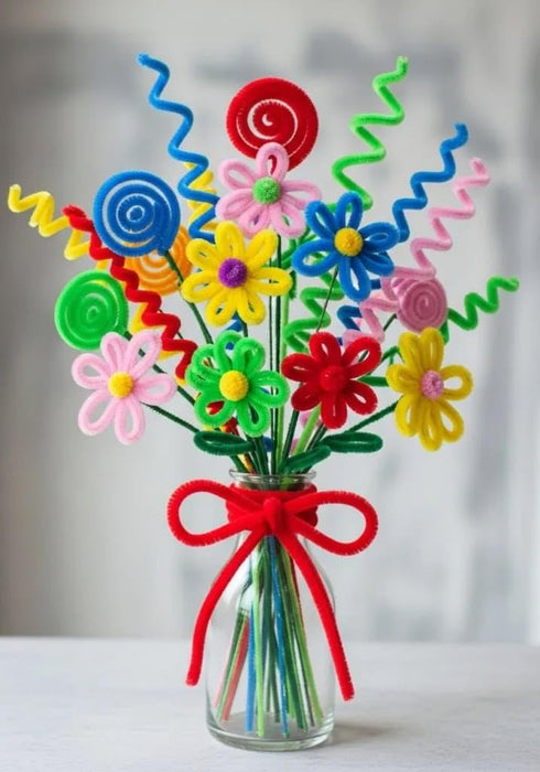 Multicolor Pipe Cleaners for Craft / Vacation – Chenille Stems for DIY Crafts, School Projects & Flower Making