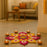 Rajwadi Multi Colour Flower pompom Design Rangoli, Easy to Use. Just Set up with your own choice and make Rangoli for Floor Home Diwali Decoration DIY