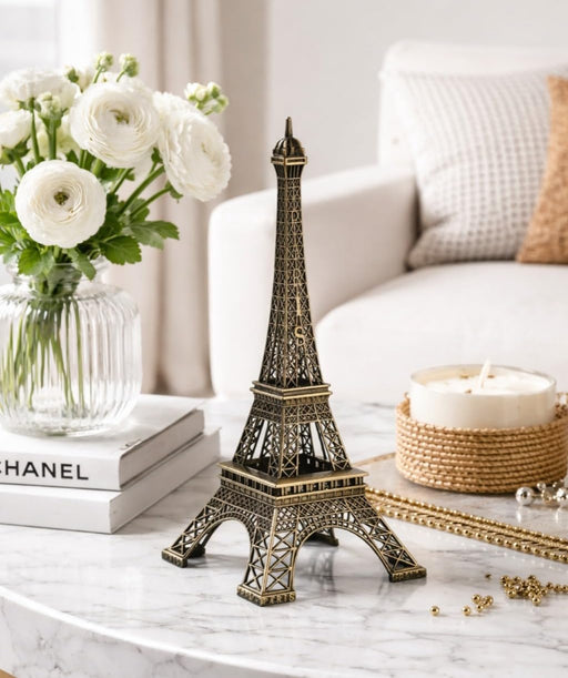 Metal Eiffel Tower Antique Vintage Statue for Room, Office, Decorative Showpeice for Home, Desk Decor, Table Stand Holder