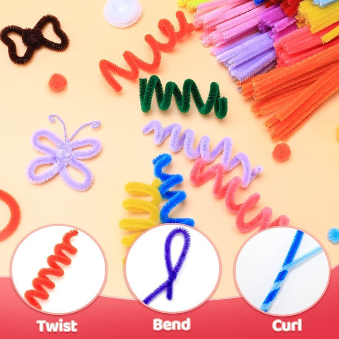 Multicolor Pipe Cleaners for Craft / Vacation – Chenille Stems for DIY Crafts, School Projects & Flower Making