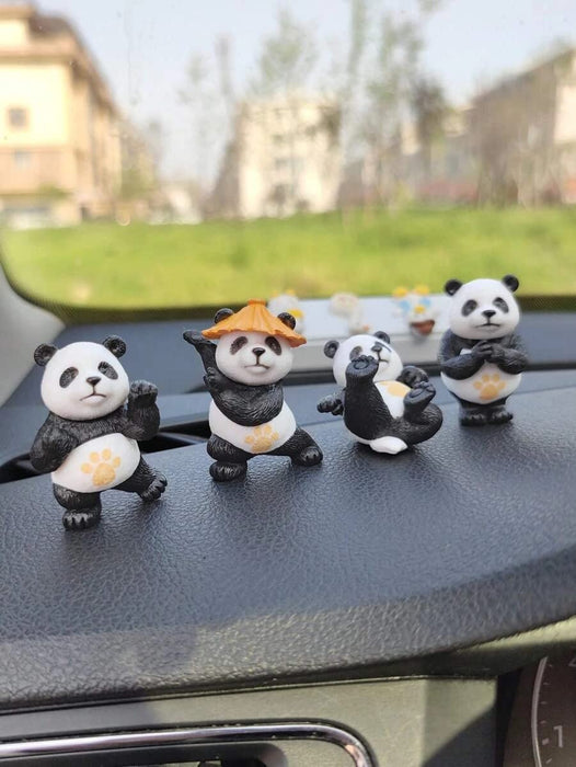 Panda Miniature Set for Unique Gift, Home,Bedroom, Living Room, Office, Restaurant Decor, Figurines and Garden Decor Items (Multicolor)(Poly Resin)(4 Pieces in 1 Set)