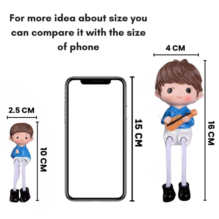 Hanging Legs Showpiece Cute Boy and Girl, Toy Cute Couple Statue Figurines Decorative for Home Decor, Living Room, Table Decoration, Gift for Girlfriend, Boyfriend