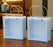 Foldable Transparent Gift Hamper Box with Handle | Reusable PVC Carry Bag for Gifting, Wedding Hampers & Packaging (Red, White, Sky Blue, Orange)