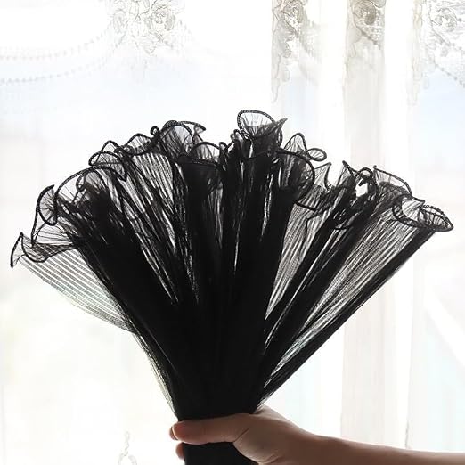 Flower Wrapping Mesh Bouquet Korean floral Packaging Roll Wrap sheet with wavy edge Perfect for Wedding , Enagagement, Anniversary, Birthday ,Proposal Dating Decoration.