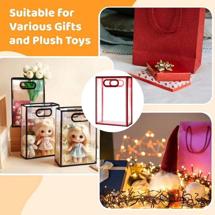 Small Size ( 18 X 8 X 26 CM )Transparent Bag Goodie Bags, Clear Gift Bag, Hamper Bag,Carry Bags,Shopping Gift Bag,Gifting,Presents,Return Gifts,Birthday,Festivals,Events