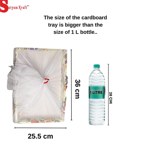Multipurpose Decorative Folding Paper Box Net Rectangle Cardboard Box with Net DIY Tray for Gift Hamper, Gifting (Cardboard Folding Paper Box),Room Hamper,Wedding Hamper