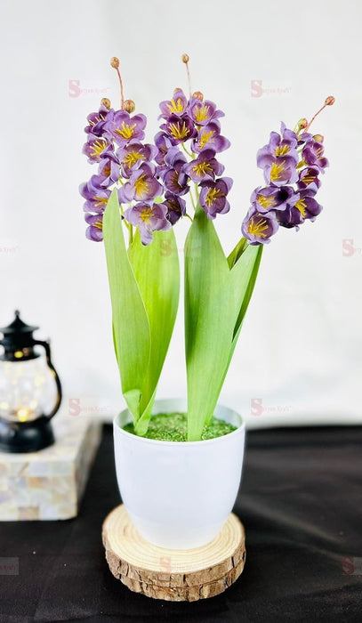 Lily of the Valley Artificial Plant with Pot, Artificial Flower Decoration Plant succulent for Home Decor Item, Office, Bedroom, Living Room, Shop Decoration Items