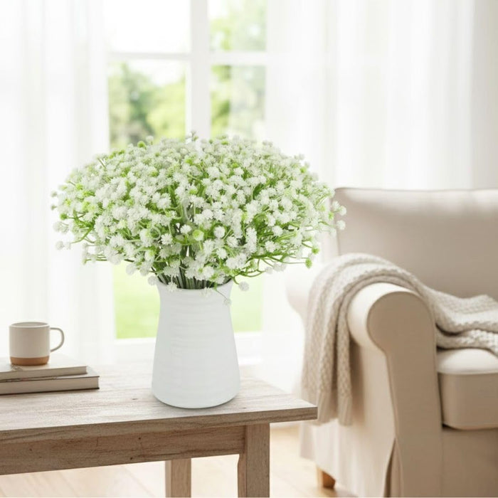 Artificial Baby’s Breath Gypsy Flowers | Gypsophila Bouquet for Home Decor, Bedroom, Balcony, Garden, Birthday Surprise & Wedding Décoration (28.5 cm)