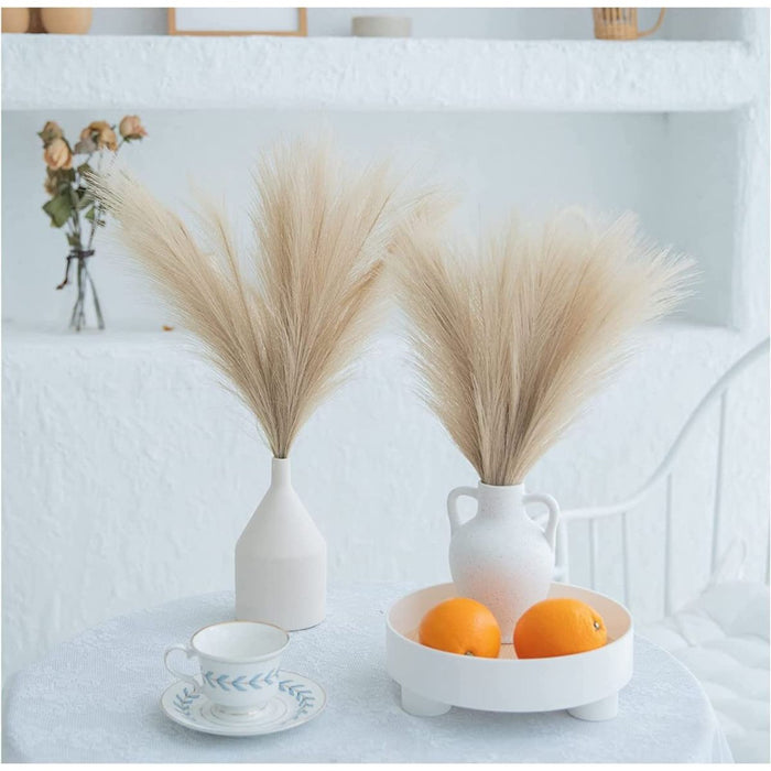 small Faux Pampas Grass Artificial Flowers Fake Flower for Home, Office, Bedroom, Balcony, Living Room, Table Decoration, Plants and Craft Items Corner
