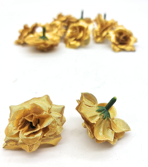 Artificial Eden Rose Flowers Head for Home Decoration and Craft (4 cm)