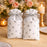 Polka Dot Gift Pouches with Satin Ribbon – White & Silver/Gold Dots