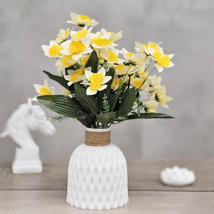 Artificial Dahlia Peony Flowers for Home, Office, Bedroom, Living Room, Events, Birthdays, Festivals & Gifting (Fabric, Without Vase)