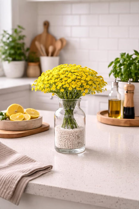 Artificial Baby’s Breath Gypsy Flowers | Gypsophila Bouquet for Home Decor, Bedroom, Balcony, Garden, Birthday Surprise & Wedding Décoration (28.5 cm)