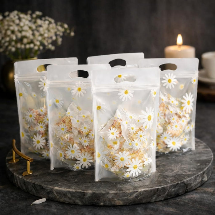 Small Random Ziplock Goodie Pouches With Handle For Gifting, Return Gifts, Birthday, Baby Shower, Party Pouches | Chocolate & Dry Fruit Packing, Gifting Pouch