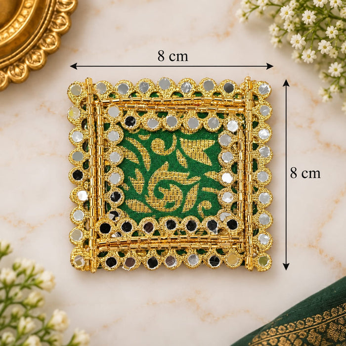 Traditional Fabric MDF Rangoli Set With Diy Abhla Kit, Decorative Diwali Rangoli ,Festive Home Décor & Pooja
