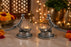 2 pcs Metal Peacock Diya Urli Traditional Decorative Diya for Home & Festive Decor | 4 Inch Height x 5.5 Inch Width