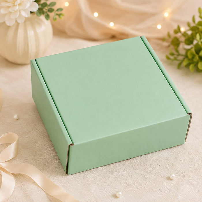Mailer Box Cardboard Foldable Gift Box | Premium Folding Box for Gifting, Hampers, Packaging & Return Gifts 8 × 8 × 2 Inch (L × W × H)
