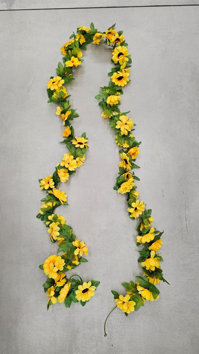 Artificial Sunflower  Line Hanging  | Premium Yellow Floral Garland for Door, Wall, Wedding, Home & Festive Decoration