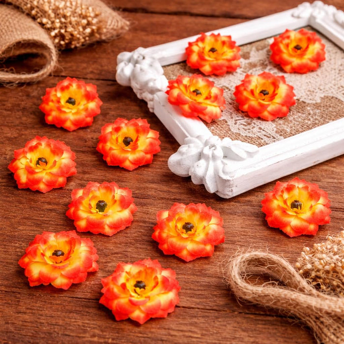 Artificial Eden Rose Flowers Head for Home Decoration and Craft (4 cm)
