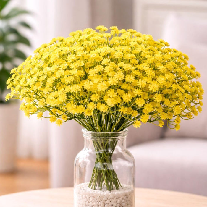 Artificial Baby’s Breath Gypsy Flowers | Gypsophila Bouquet for Home Decor, Bedroom, Balcony, Garden, Birthday Surprise & Wedding Décoration (28.5 cm)
