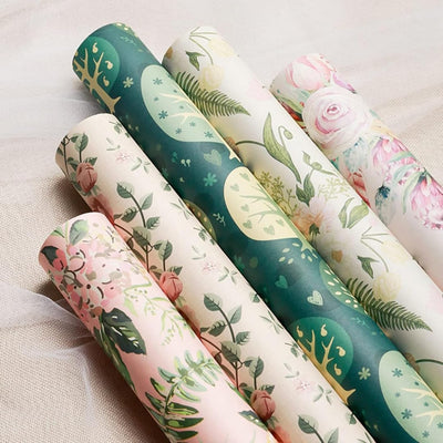 Floral Print Gift Wrapping Paper Sheets | Multicolor Bouquet Packing, Craft & DIY, Birthday, Wedding, Anniversary, Return Gift for Him & Her, Mother's Day, Book Cover, Scrapbooking