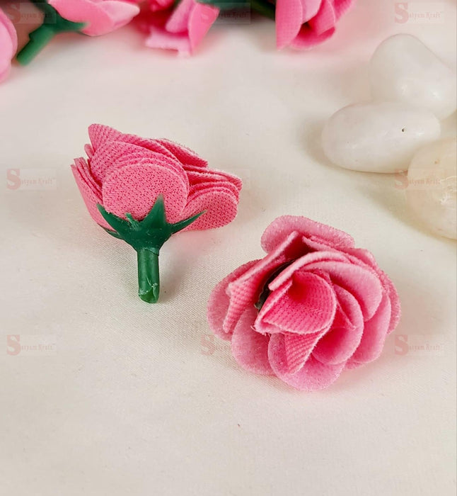 Small Beautiful stemless Artificial Roses Flowers Heads for Decorating Purposes and DIY, Crafting, Home Decor, Festival, Pooja Room, Diwali Decoration, Potpourri