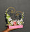 1 pcs Decorative Wedding Ring Platter with Golden Ring Stand & Floral Base | Engagement Ring Ceremony Holder Tray for Bride Groom Ring Exchange Decoration