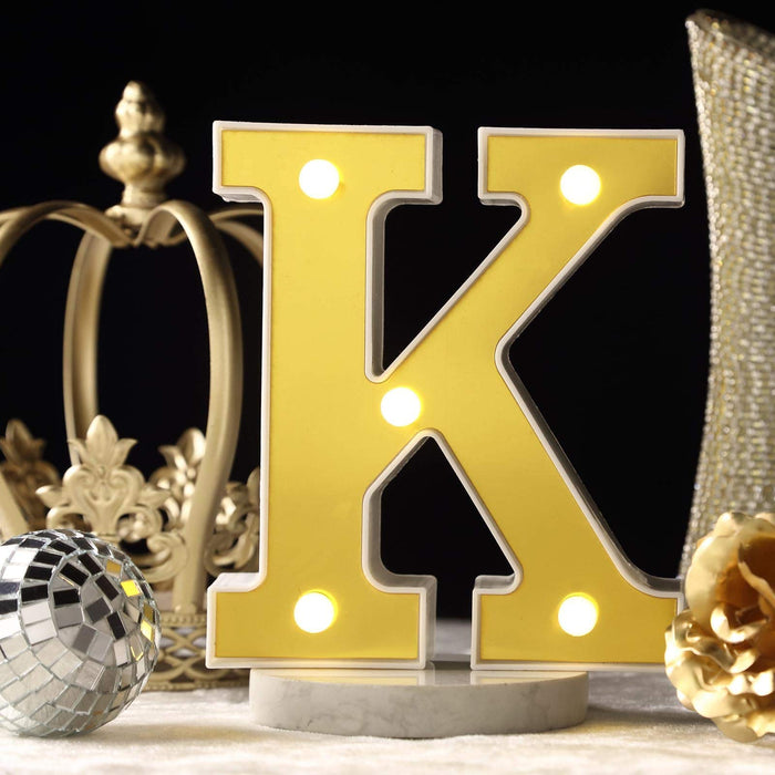 Marquee Alphabet Shaped Led Light - Asthetic Decorations Letter Light for Romantic Gift, Bedroom, Table, Home Decoration, Night Light Lamp (Golden, 1 Piece) (Letters)
