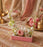 1 pcs Decorative Wedding Ring Platter with Golden Ring Stand & Floral Base | Engagement Ring Ceremony Holder Tray for Bride Groom Ring Exchange Decoration
