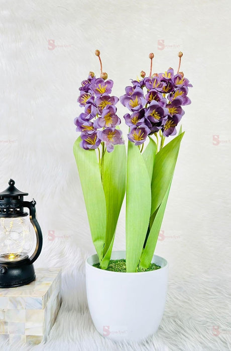 Lily of the Valley Artificial Plant with Pot, Artificial Flower Decoration Plant succulent for Home Decor Item, Office, Bedroom, Living Room, Shop Decoration Items