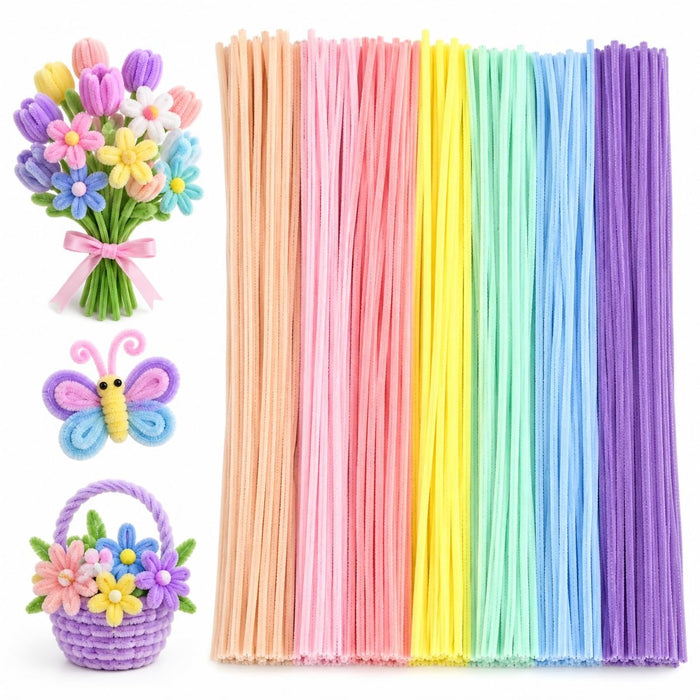 Multicolor Pipe Cleaners for Craft / Vacation – Chenille Stems for DIY Crafts, School Projects & Flower Making