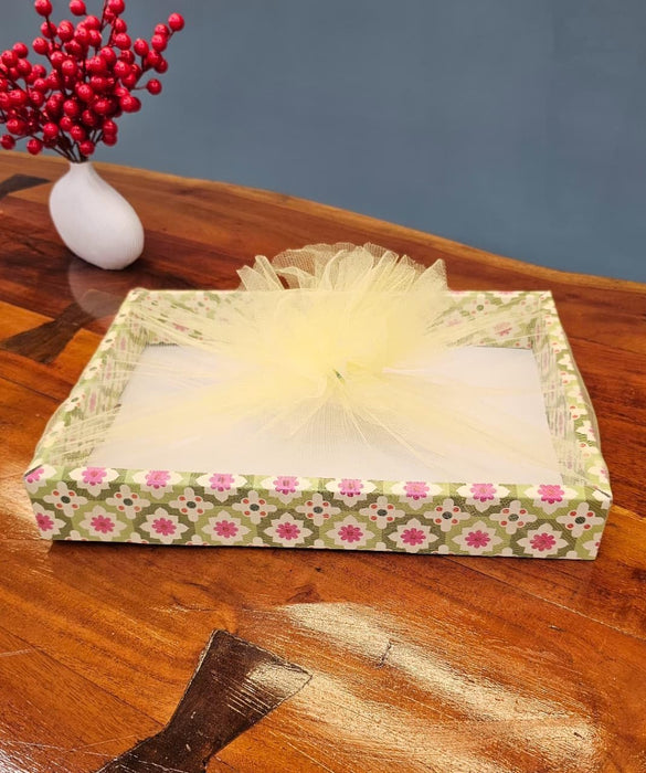Multipurpose Decorative Folding Paper Box Net Rectangle Cardboard Box with Net DIY Tray for Gift Hamper, Gifting (Cardboard Folding Paper Box),Room Hamper,Wedding Hamper
