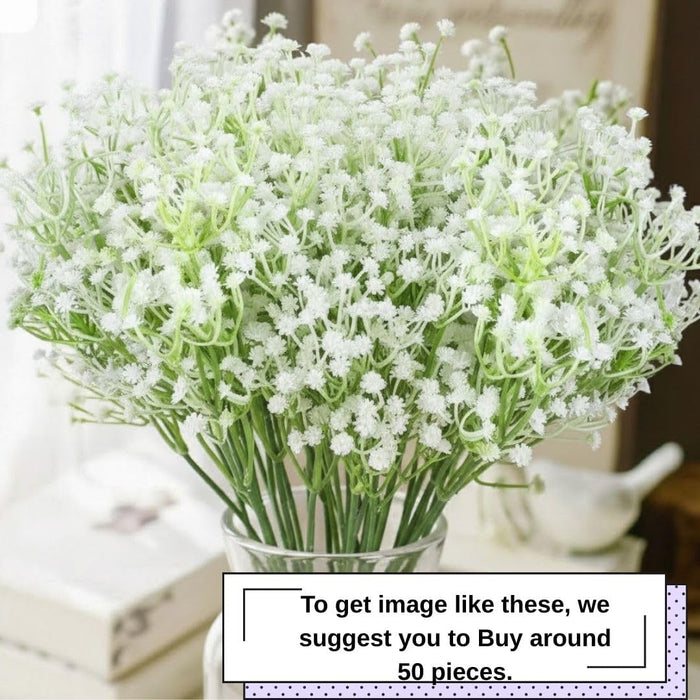 Artificial Baby’s Breath Gypsy Flowers | Gypsophila Bouquet for Home Decor, Bedroom, Balcony, Garden, Birthday Surprise & Wedding Décoration (28.5 cm)