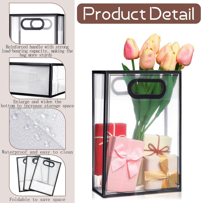 Big Size (30 X 12 X 40 CM) Transparent Bag Goodie Bags, Clear Gift Bag, Hamper Bag,Carry Bags,Shopping Gift Bag,Gifting,Presents,Return Gifts,Birthday,Festivals,Events