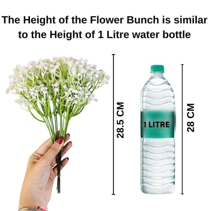 Artificial Baby’s Breath Gypsy Flowers | Gypsophila Bouquet for Home Decor, Bedroom, Balcony, Garden, Birthday Surprise & Wedding Décoration (28.5 cm)
