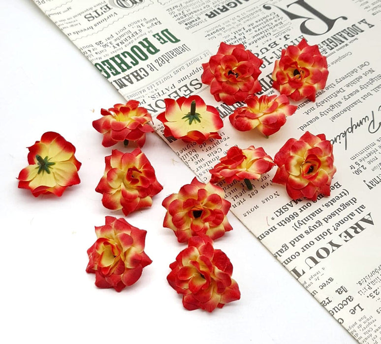 Artificial Eden Rose Flowers Head for Home Decoration and Craft (4 cm)