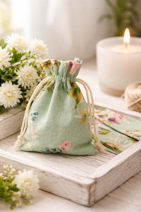 Drawstring Mini stylish Storage Potli pouches for Small Jewelries, Money, Paper Notes Women Wallet, Gift Bags, Christmas return gift